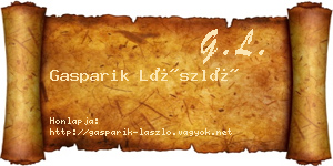 Gasparik László névjegykártya